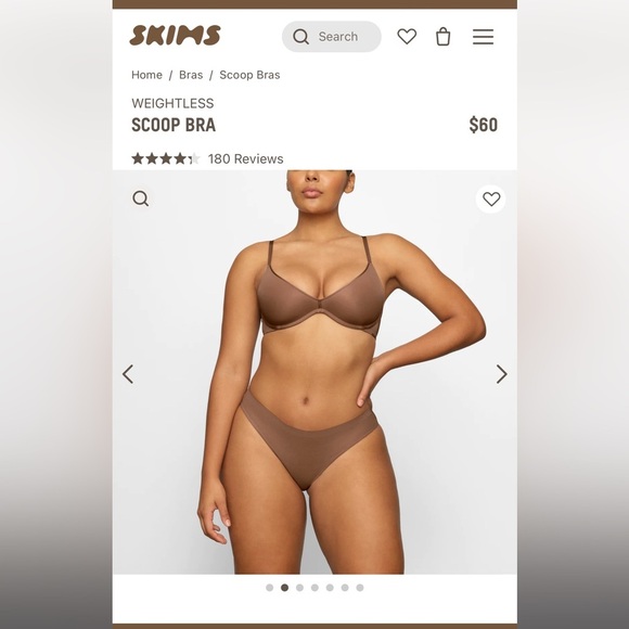 NWT SKIMS WEIGHTLESS SCOOP BRA - Picture 1 of 5